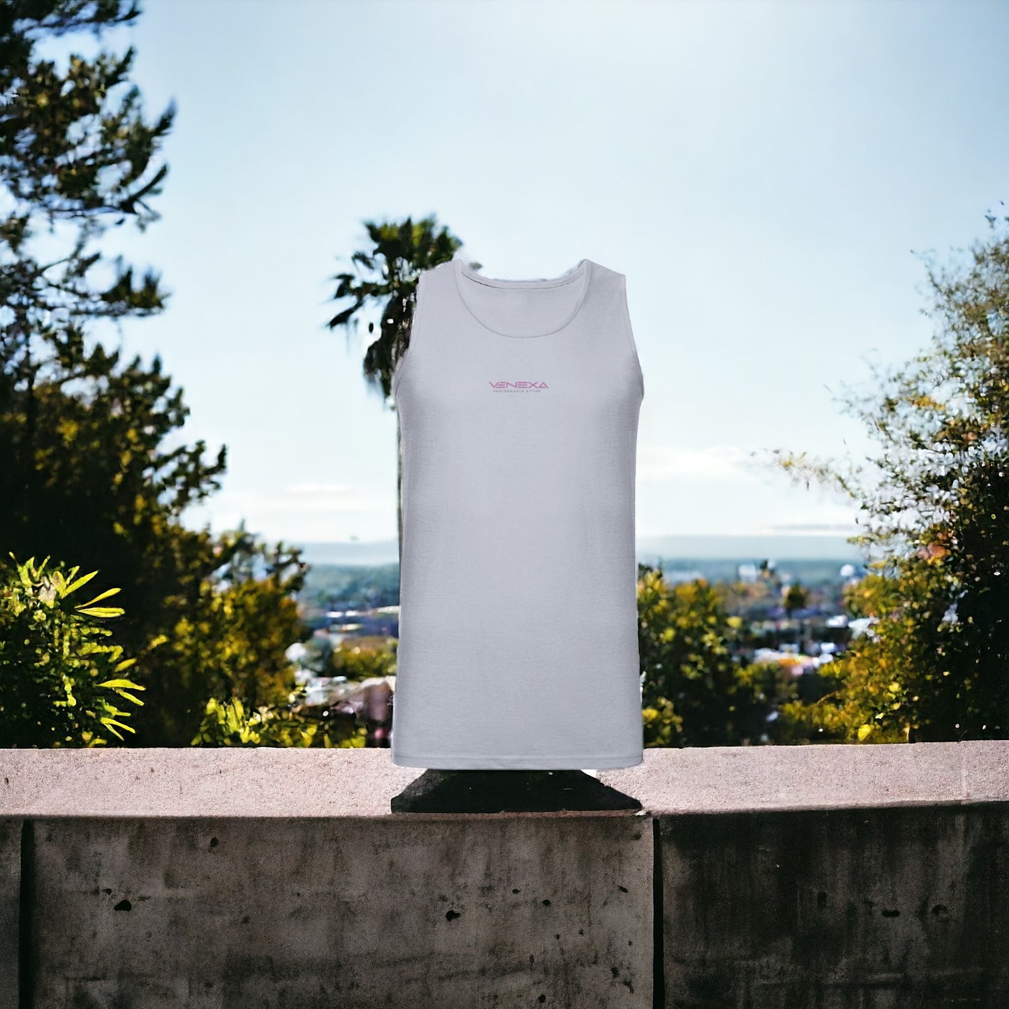 VENEXA pink on grey vest